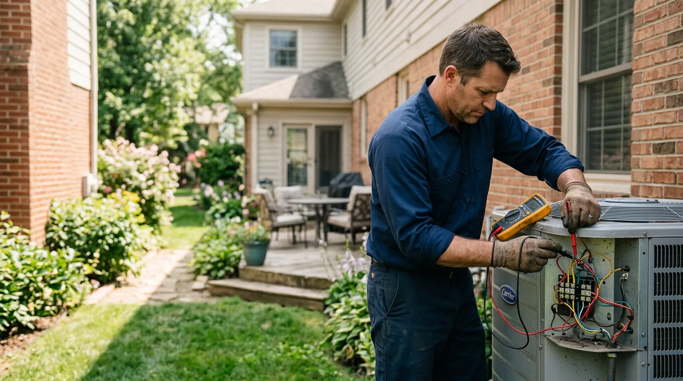 HVAC technician working near Aumsville, OR